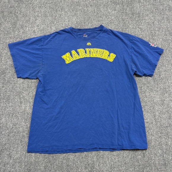 Majestic T-Shirt Men's XL Mariners 2016 Hall Of Fame Griffey #24 Faded - Picture 1 of 11